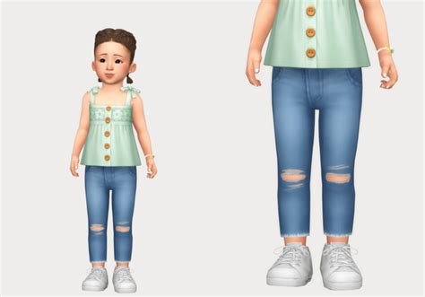 Skinny Jeans Casteru On Patreon Toddler Cc Sims 4 Sims 4 Toddler