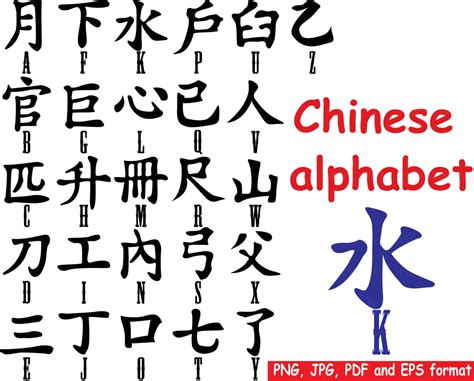 Chinese Alphabet Letters Calligraphy Letters Alphabet