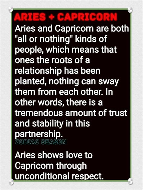 Their serious approach to life robs them of. CAPRICORN | ARIES | COMPATIBILITY: how an Aries shows love ...