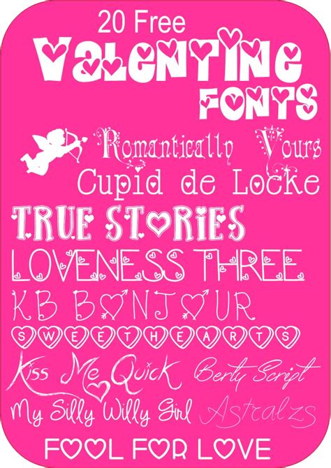 Let It Shine 20 Free Valentine Fonts