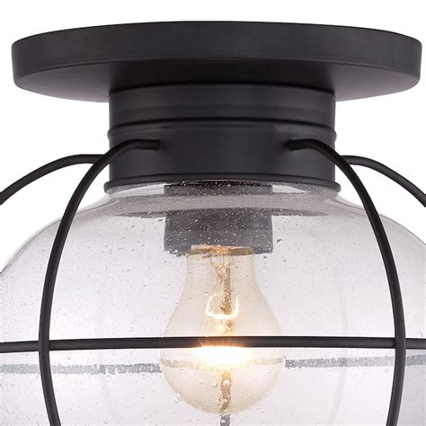 Quoizel Cooper 1 Light 115 In Mystic Black Incandescent Flush Mount