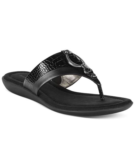 Spend the year in newness. Bandolino Jo Flat Sandals - Only At Macy'S in Black - Lyst