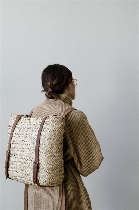 Market Basket Backpack With Images Backpacks Woven Bag Fashion