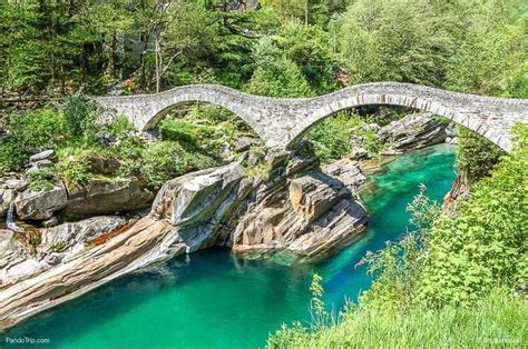 Ponte Dei Salti Bridge Valle Verzasca Switzerland Urlaub Schweiz