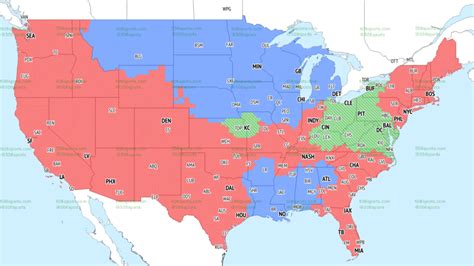 Nfl Coverage Map Week 10 Tv Schedule For Fox Cbs Broadcasts