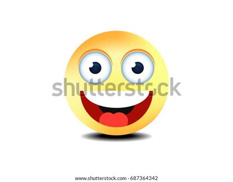 Big Smile Emoticon Stock Vector Royalty Free 687364342 Shutterstock