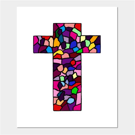 Colorful Cross Religious Symbol Posters And Art Prints Teepublic