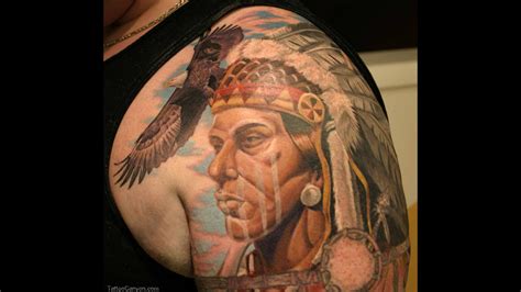 Pin Realistic Native American Warrior Tattoo On Upper Arm Tattoosso On
