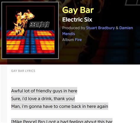 The Gay Bar Lyrics Vvtibangkok
