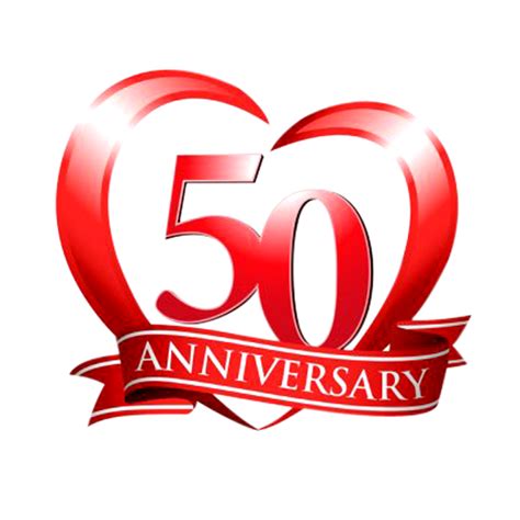 50th Wedding Anniversary Png With Heart