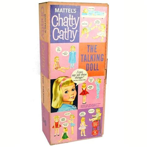 Vintage 1959 Chatty Cathy Doll Box Pink Cardboard Carton Stock No 681