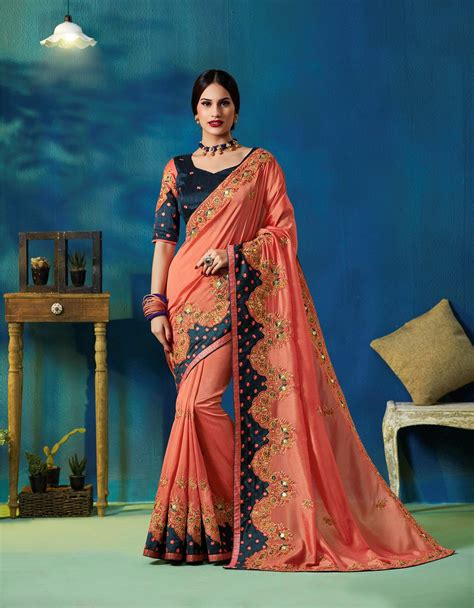 Party Wear Indian Wedding Designer Saree 9312 Gold Silk Saree Art Silk
