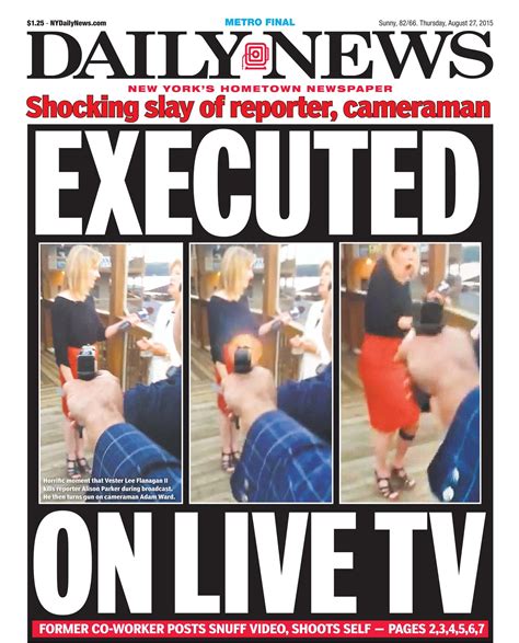 New York Daily News On Twitter An Early Look At Tomorrow’s Front Page Executed On Live Tv