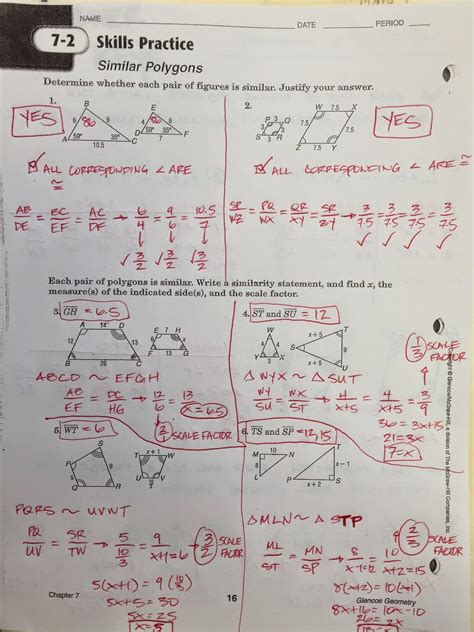 16 rhombus coor geom proof notes pp.pptx. Honors Geometry - Vintage High School: Section 7-2 Similar Polygons