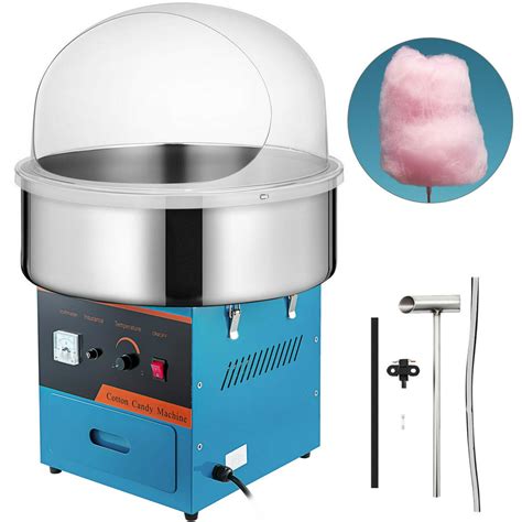 Vevor Commercial Cotton Candy Machine With Bubble Cover Shield Electric