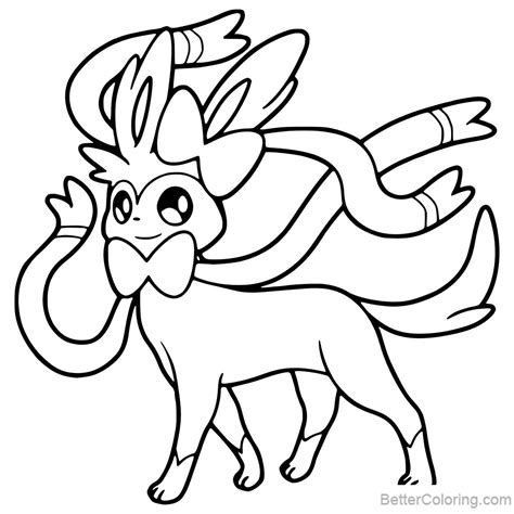 Sylveon Coloring Pages By Xrandomrockerx Free Printable Coloring Pages