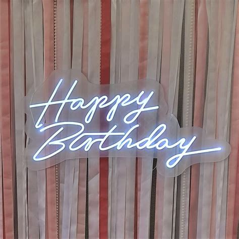Happy Birthday Led Neon Sign Party World Balloon Co