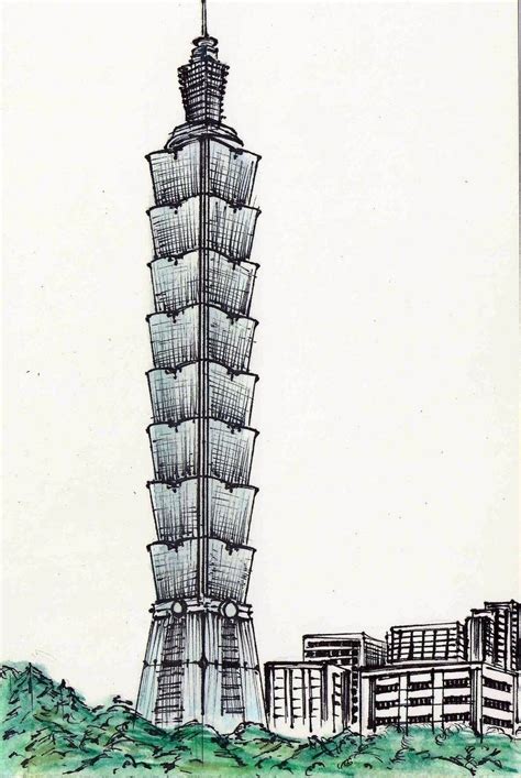 Taipei 101 Architecture Drawing Art Architecture Icons Cityscape Art