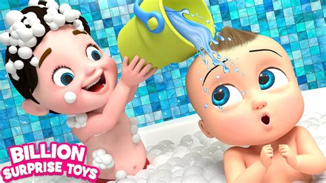 Baby Bath Time With Bubbles Billionsurprisetoys Nursery Rhymes Kids