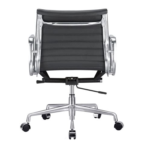 Ribbed Back Office Chair In Black  64682 