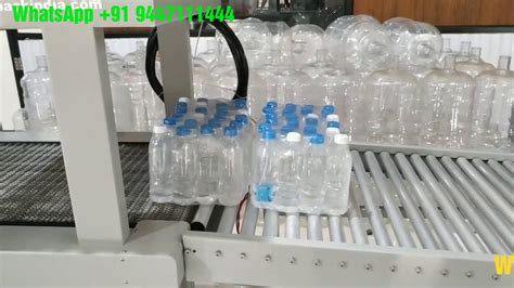 Water Bottles Shrink Packing Machine 100ml To 2litre Case Packing
