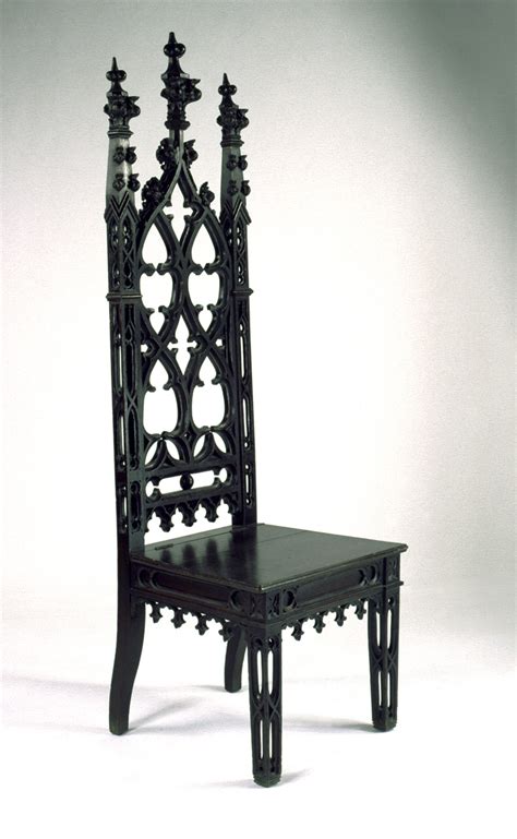 Gothic Revival Mahoganized Oak Hall Chair — Associated Artists Artofit