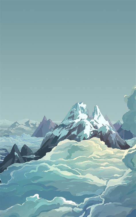800x1280 Artwork Illustration Mountains Sky Digital Art Nexus 7samsung