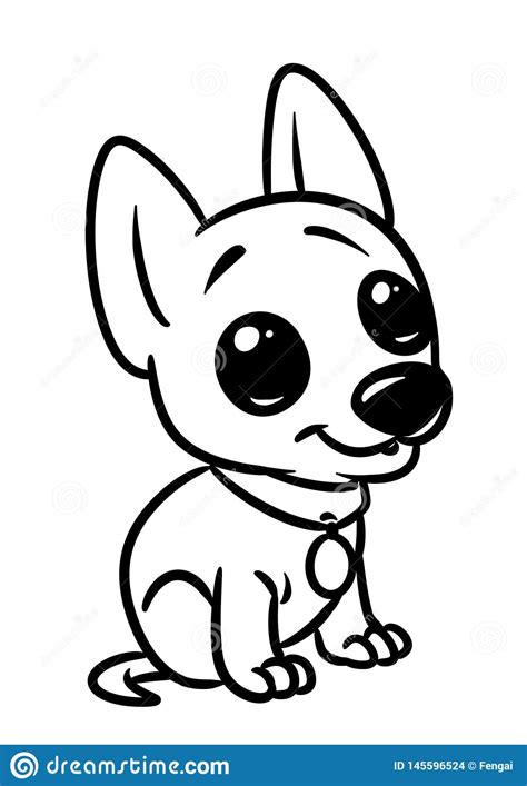 Little Dog Puppy Big Eyes Animal Character Cartoon