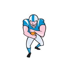 American Football Running Back Ball Cartoon Vector Image