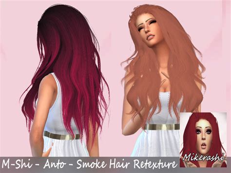 The Sims Resource Anto`s Smoke Hair Retextured By Mikerashi Sims 4 Hairs