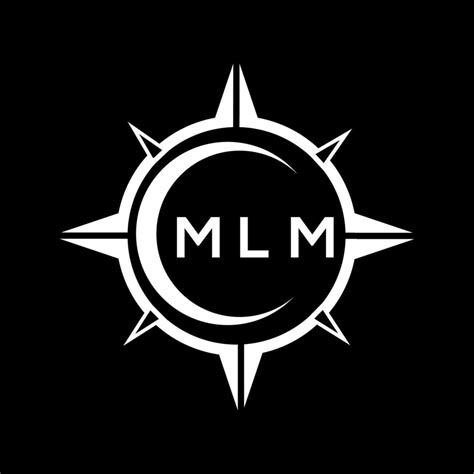 Mlm Abstract Monogram Shield Logo Design On Black Background Mlm