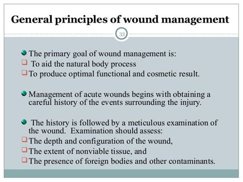 Wound Classification Healing And Principle Of Management