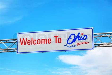 Welcome To Ohio Sign Stock Image Colourbox