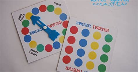 Printable Finger Twister Board And Spinner Fine Motor Activities