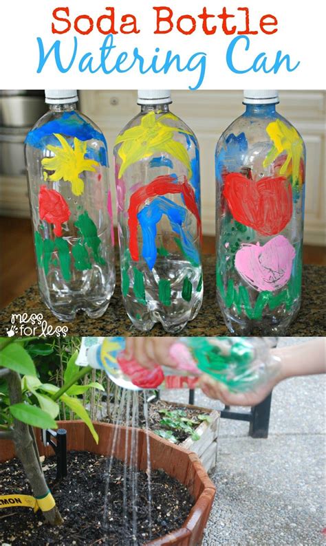 Soda Bottle Watering Can | Paper crafts for kids, Earth day crafts