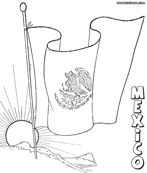 Mexican Flag coloring pages | Coloring pages to download and print