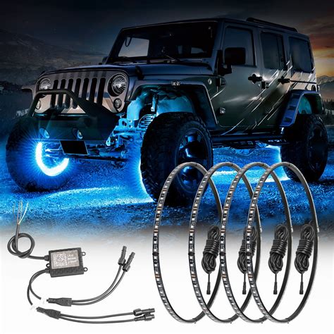 Offroadtown 155inch Rgb Led Wheel Ring Accent Light Kit Wturn Signal