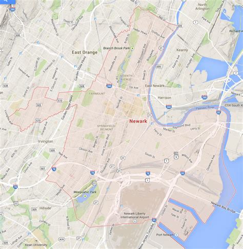 Newark New Jersey Map