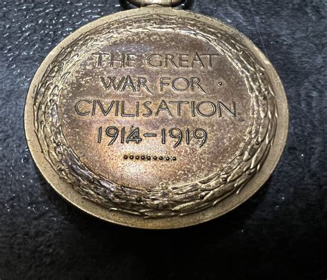 Ww1 The Great War For Civilisation 1914 1919 Medal Adowding Pte Ebay