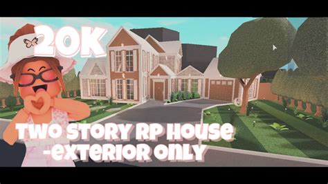 20k Two Story Rp Home Bloxburg Exterior Only Youtube