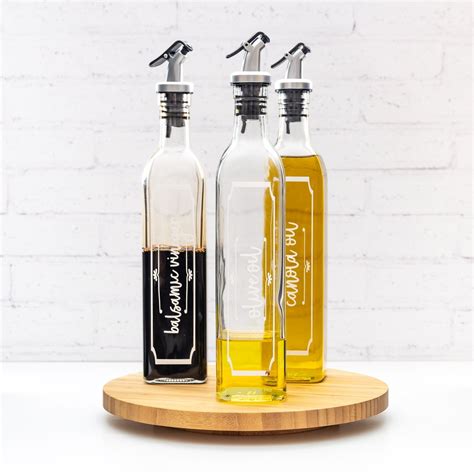 Oil And Vinegar Glass Bottle With Pourer 250 Ml And 500ml