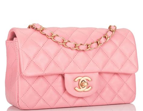Chanel Rectangular Mini Classic Flap Bag In Pink Quilted Lambskin 19s