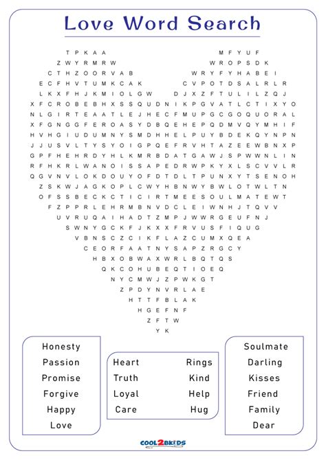 Love Word Search Lovin Life With Littles 6 Best Images Of Printable