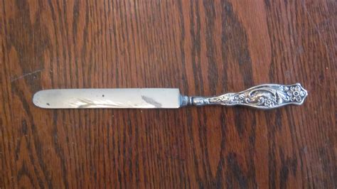 Art Nouveau Sterling Silver Handled Paper Knife Etsy