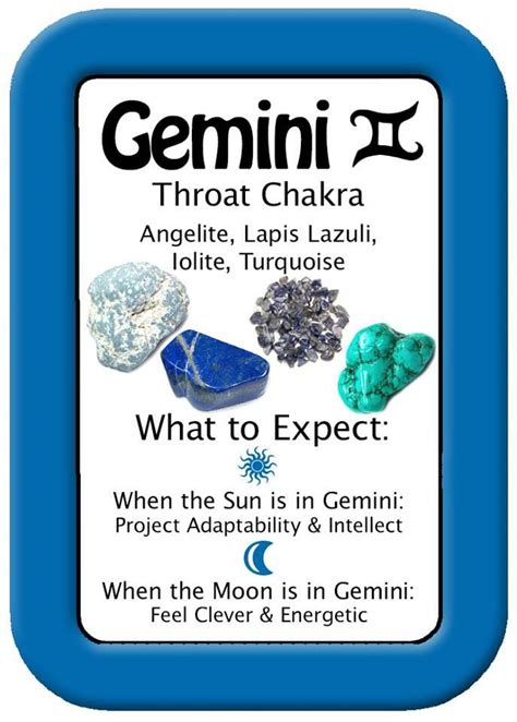 Gemini Chakra Crystals Crystal Healing Stones Energy Crystals