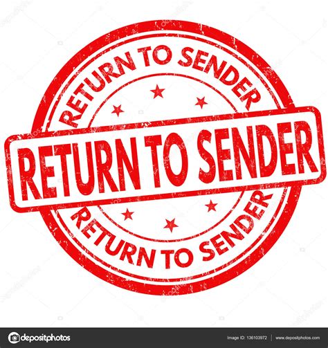 Return To Sender Sign Or Stamp — Stock Vector 136103972