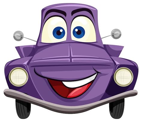 Free Vector A Cartoon Car Character