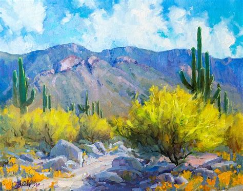 Tucson Mountains By Becky Joy Painting Oil Painting Landscape Art