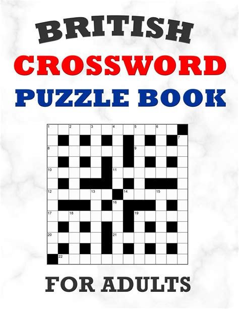 British Crossword Puzzle Book For Adults 100 Large Print Crossword