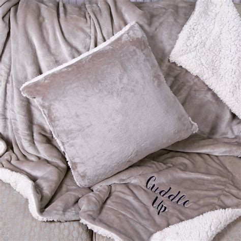 Personalised Sherpa Style Blanket And Cushion Set By Duncan Stewart